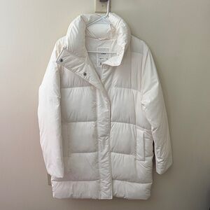 Abercrombie & Fitch Cream Puffer Jacket